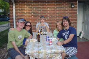 Trav and our camping buddies (his work friends)