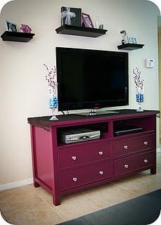 purple tv stand
