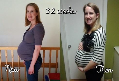 32 weeks then now